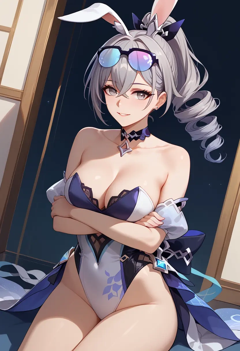 star rail,silver wolf,bunny girl  - 